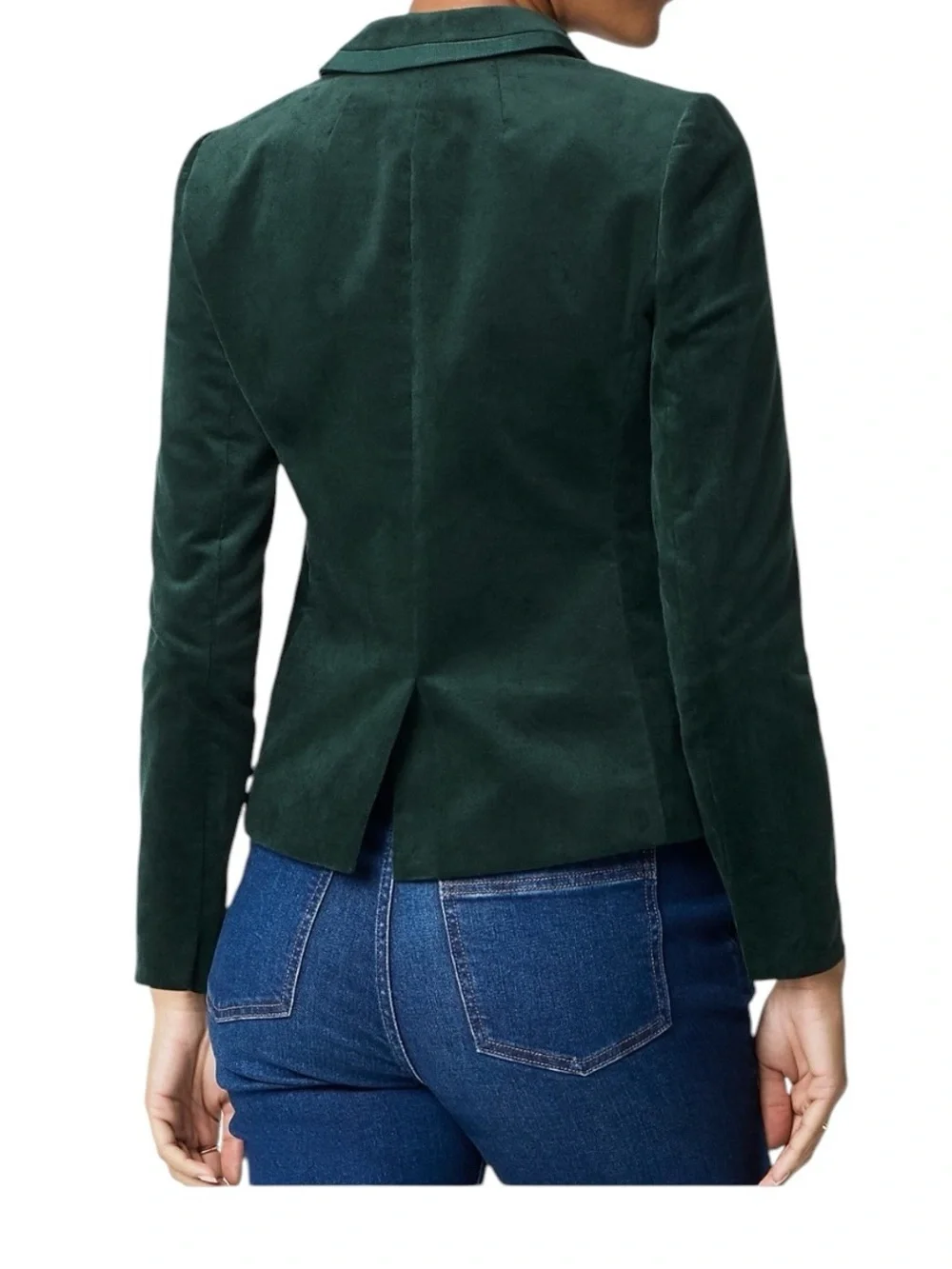 New J.Crew Classic schoolboy green velvet blazer plus size 16 jcrew CO106